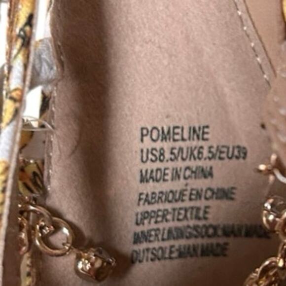 Gold and White Platform Wedge Shoe Dazzle Embellished Ankle Straps Size 8.5 - Picture 10 of 10